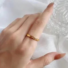 リング ゴールド シンプル 6号 7号 8号 9号 10号 ユニセックスのサムネイル