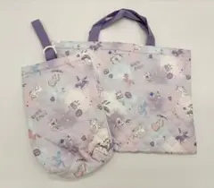 ユニコーン パステルトートバッグレッスンバッグ シューズケース上履き入れ セット