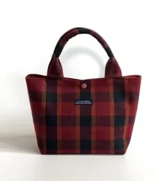 B857・ハンドメイドミニトートバッグ★コットンウール・チェック