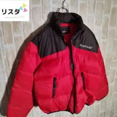 【ダウン80%フェザー20%】ヴィンテージ　ダウンジャケット　赤　XL