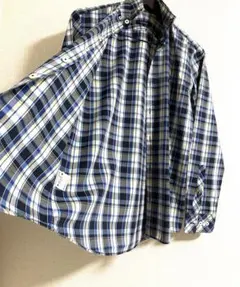 【美品】バーバリーブラックレーベル春夏コットン長袖シャツブラウス