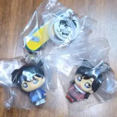 名探偵コナン めじるしアクセサリー3 工藤新一 毛利蘭 スケートボード セット
