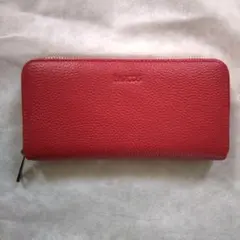 値下げします　バルコス レザー 長財布 レッド