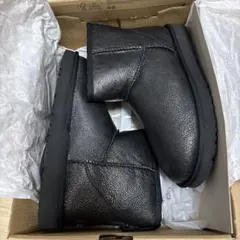 UGG レザーブーツ 23センチ ブラック 箱付き