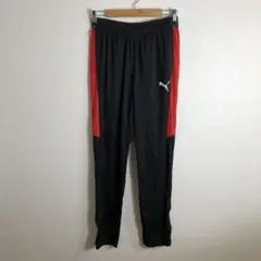 【古着美品】PUMA ブラック/レッド ジャージパンツ