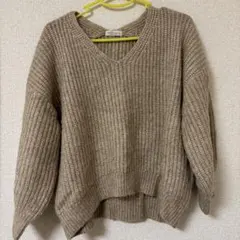 earth music & ecology ベージュ Vネックニット