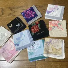 HANAEMORI 蝶と花のハンカチ 10枚セット