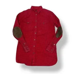 【希少レア】 ラルフローレン スポーツ シャツ 赤チェック エルボーパッチ