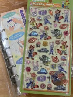 【正規品】ボンボンドロップシール　ディズニー　ズートピア　シール帳