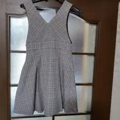 ZARA チェック柄 ジャンバースカート 140