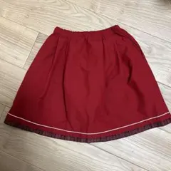 ファミリア　赤チェック　スカート　140