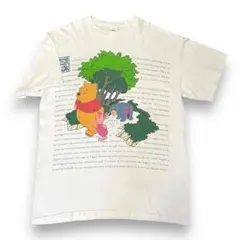 激レア！90s ディズニーストア プーさん 袖シングルステッチtシャツ 古着