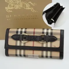 ✨極上美品✨　Burberry バーバリー　長財布　ノバチェック　ホースロゴ
