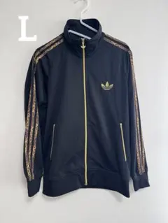 【美品】アディダス　adidas ジャージ レオパード　ブラック 豹柄のサムネイル