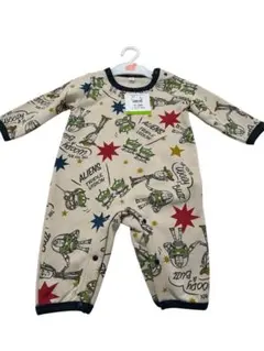 新品未使用 トイストーリー ロンパース 70 裏起毛 秋冬 エイリアン バズ