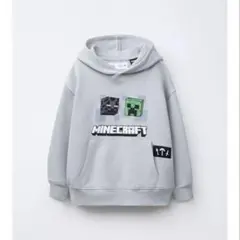 ZARA キッズ 新品 マイクラ トレーナー 152 フーディパーカー