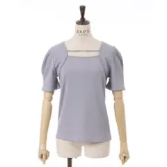 axes femme デコルテデザインリブトップスのサムネイル