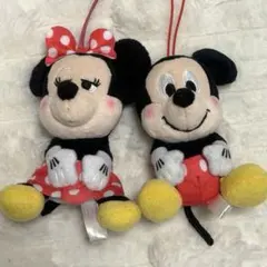 新品 ディズニー ミッキー＆ミニー ぬいぐるみマスコット2種セット