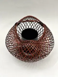 花籠 竹細工 竹籠 花入れ 花器 茶道具 花篭 インテリア 花瓶 箱付き