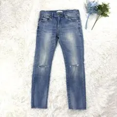 RED CARD デニム パンツ 24 ダメージ加工 スキニー 日本製