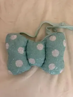 ミニーちゃんリボンポシェット水色