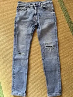 ブランシェス ダメージ加工 スキニーデニム ジーンズ ライトブルーZARA