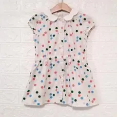 SERAPH　ドット柄シャツワンピース　90