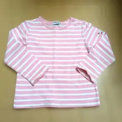 miki HOUSE 長袖カットソー ボーダー ピンク 90cmのサムネイル