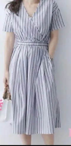 URBAN RESEARCH　カシュクールストライプ ワンピース