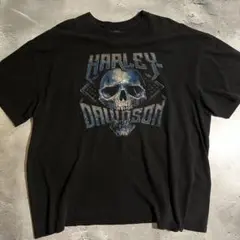 Harley-Davidson skull T-shirt 00s Blackのサムネイル
