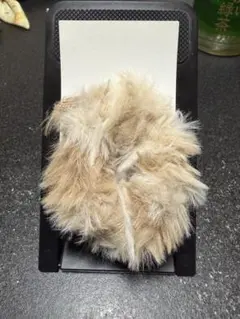 ファー素材 ヘアゴム ベージュ シュシュ