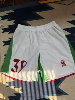 サッカー ハーフパンツ ホワイト/グリーン