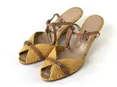 ❤️未使用|フェラガモ|6.5|23.5㎝|編み込み|サンダル