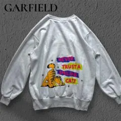 GARFIELD スウェット　ビッグプリント　ロゴ刺繍　オーバーサイズ