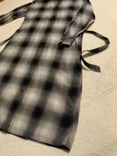 UNIQLOチェック柄 シャツワンピース 長袖S