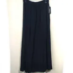 新品未使用 シャドウ ストライプ柄デザイン ロングフレアスカート 日本製