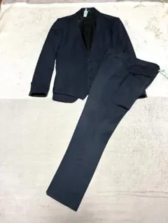 アトリエサブメン　スリーピースビジネススーツ ネイビーストライプ　Lサイズ