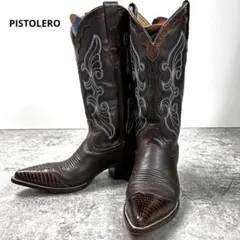 PISTOLERO ピストレロ ウエスタンブーツ ブラウン ステッチ3002DKのサムネイル