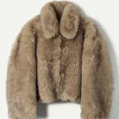 【LEINWANDE】Egg Fur Coat Beige