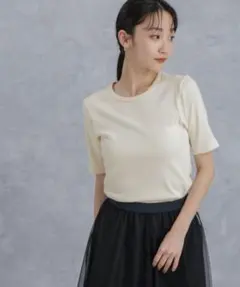 【ナノユニバース】コンパクトリブTシャツ