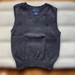 Ralph Lauren ダークグレー Vネック ベスト　サイズ4