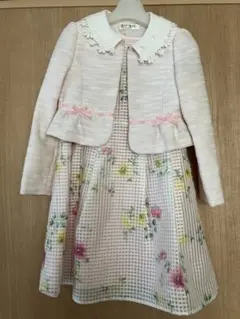 送料込み　定価2万円　CHOPIN120 花柄ワンピース・ジャケット・コサージュ