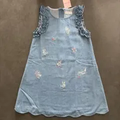 メゾピアノ　デニムジャンパースカート　140㎝