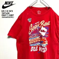 u*2様 USA古着21'年製NIKEシュガーボウルカレッジTシャツアメフト半袖