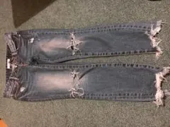 moussyのクラッシュデニム