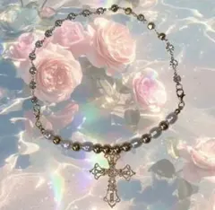 ネックレス　y2k パンク グランジ ロック　平成ギャル　十字架　ゴールド