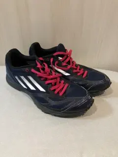 adizero 25.5cm ランニングシューズ アディダス　ネイビー