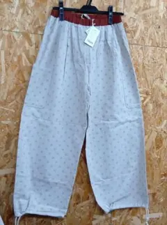 新品ケイットサッカープリントワイドパンツ