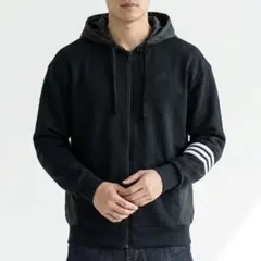 adidas CLIMALITE ジップアップパーカー L アディダス 黒 速乾