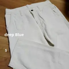 deepBlue　コットンリネン　ホワイトパンツ　S ゆったりのサムネイル